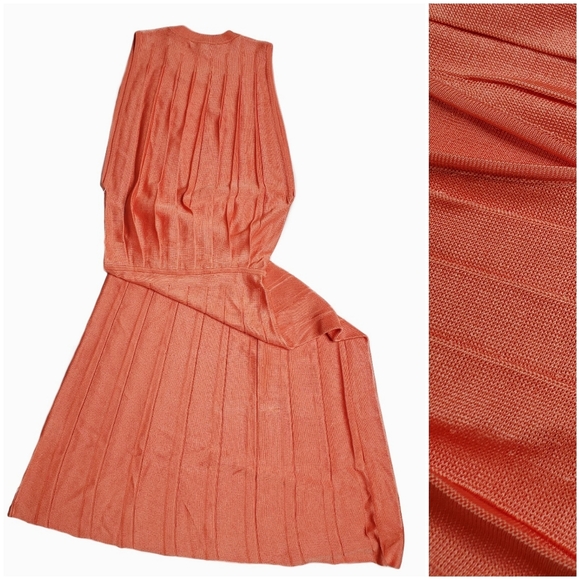 Cushnie Sleeveless Midi Dress in Guava NWT XS